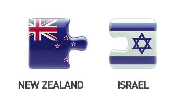 Νέα Ζηλανδία Ισραήλ παζλ έννοια — Φωτογραφία Αρχείου