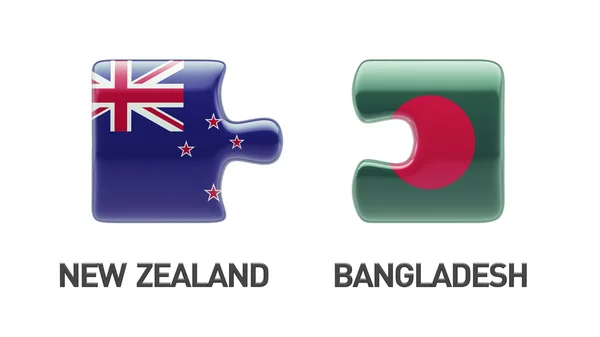 Bangladesh New Zealand  Puzzle Concept — Stock Photo, Image