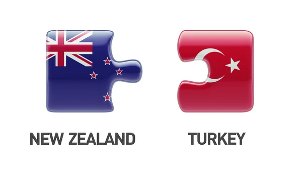 Törökország Új-Zéland nehézség koncepció — Stock Fotó