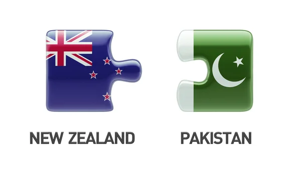 Pakistan New Zealand  Puzzle Concept — Stock Photo, Image