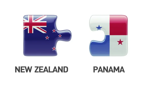 Panama new zealand puzzle-konzept — Stockfoto