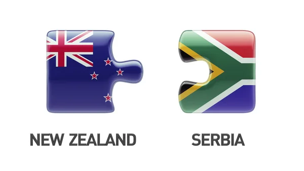 South Africa New Zealand  Puzzle Concept — Stock Photo, Image