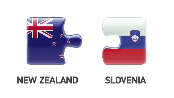 Slovenien Nya Zeeland pussel koncept — Stockfoto