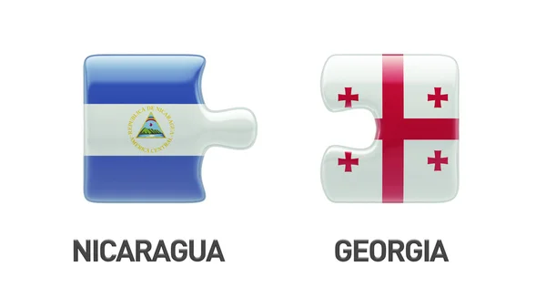 Concepto de Georgia Puzzle de Nicaragua — Foto de Stock