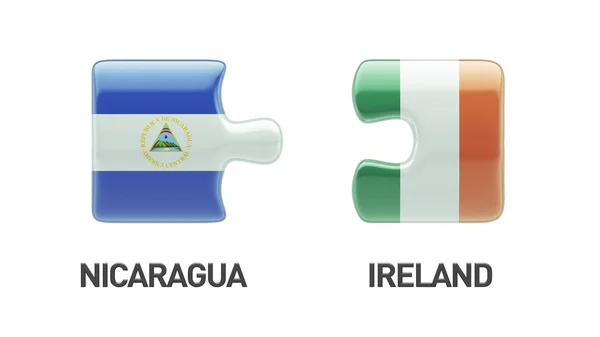 Nicaragua Irlanda Puzzle Concepto — Foto de Stock