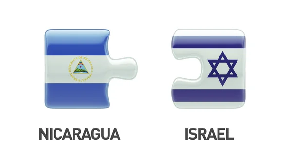 Nicaragua Israele Puzzle Concept — Foto Stock