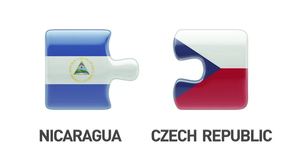 Tsjechische Republiek Nicaragua puzzel Concept — Stockfoto