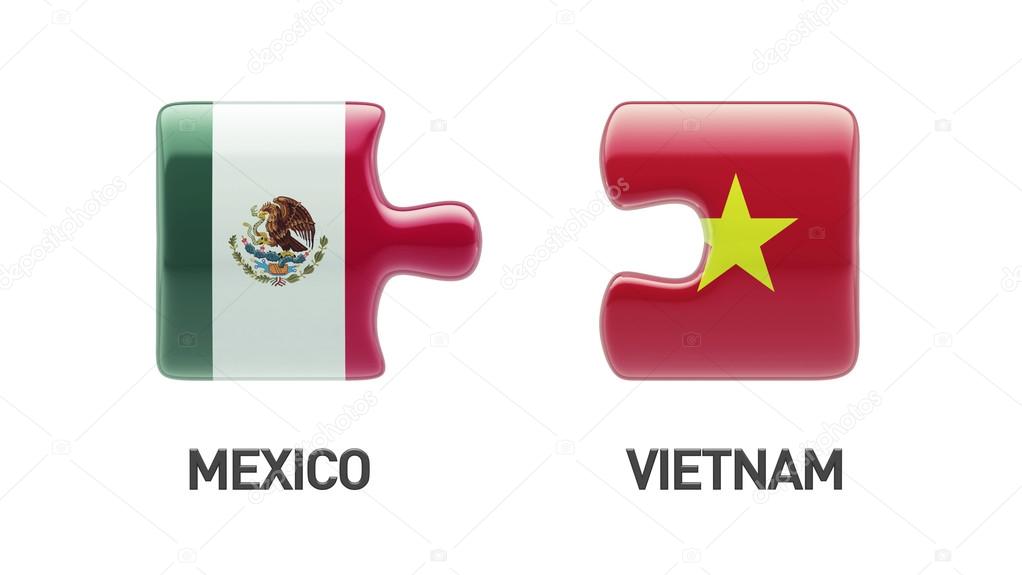 Vietnam Mexico Puzzle Concept