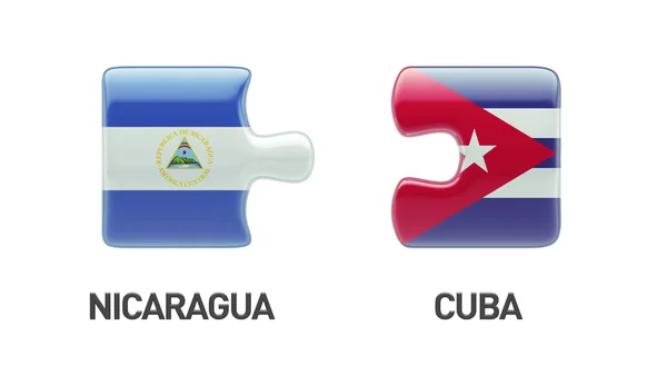 Cuba Nicaragua puzzel Concept — Stockfoto