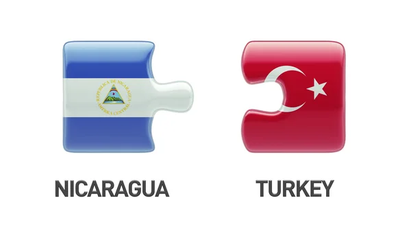 Turkije Nicaragua puzzel Concept — Stockfoto