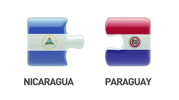 Paraguay Nicaragua puzzel Concept — Stockfoto