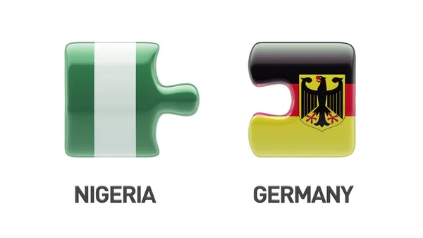 Nigeria Germania Puzzle Concept — Foto Stock