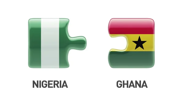 尼日利亚加纳拼图概念 — 图库照片