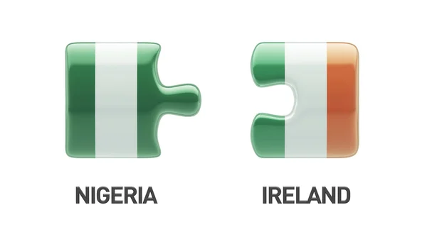 Nigeria Irlande Puzzle Concept — Photo