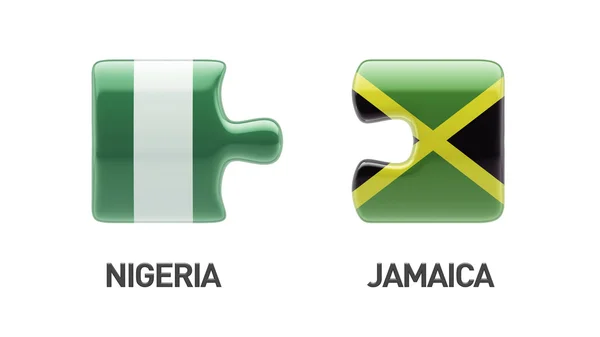 Nigeria Jamaica  Puzzle Concept — Stock Photo, Image