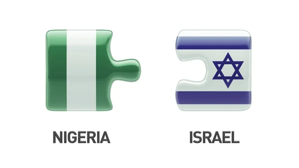 나이지리아 이스라엘 퍼즐 개념 — 스톡 사진