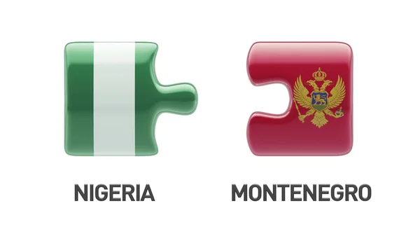 Concetto di Puzzle di Nigeria Montenegro — Foto Stock