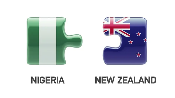 나이지리아 뉴질랜드 퍼즐 개념 — 스톡 사진