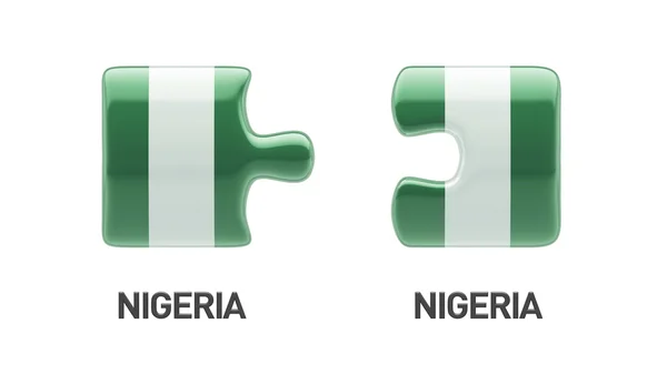 尼日利亚拼图概念 — 图库照片