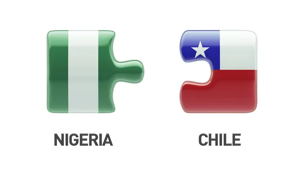 Chile Nigeria  Puzzle Concept — Stock Photo, Image