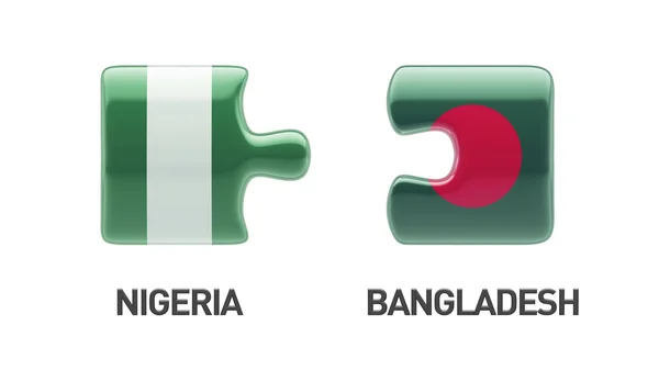 Bangladesh Nigeria  Puzzle Concept — Stock Photo, Image