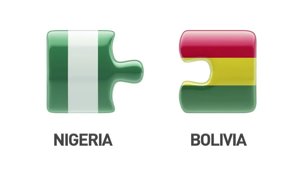 Bolivia Nigeria Puzzle Concepto — Foto de Stock