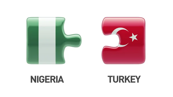 Turchia Nigeria Puzzle Concept — Foto Stock