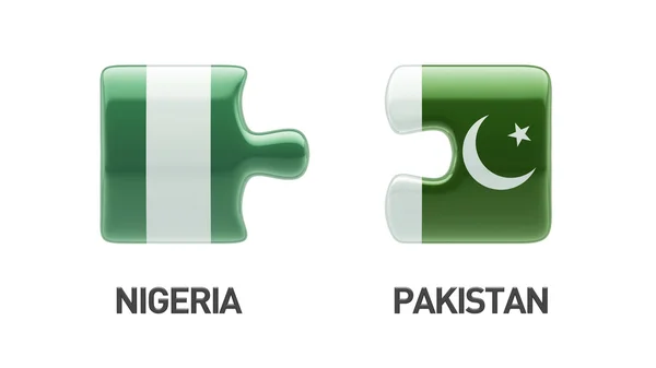 Pakistán Nigeria Puzzle Concepto — Foto de Stock