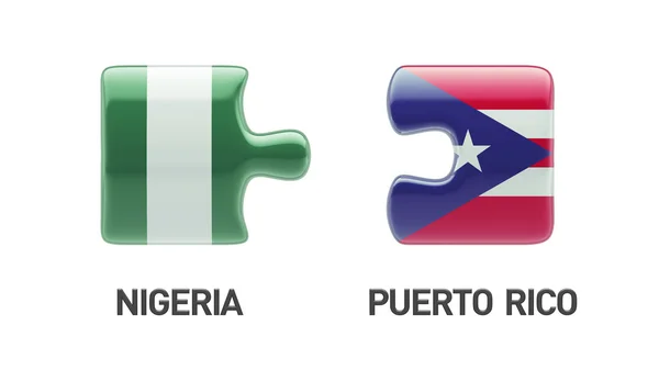 Puerto Rico Nigerii logiczne pojęcia — Zdjęcie stockowe