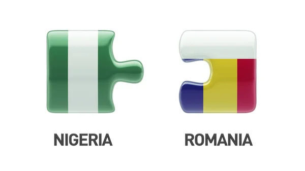ルーマニア ナイジェリア パズル コンセプト — ストック写真