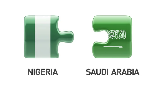 Σαουδική Αραβία Νιγηρία παζλ έννοια — Φωτογραφία Αρχείου