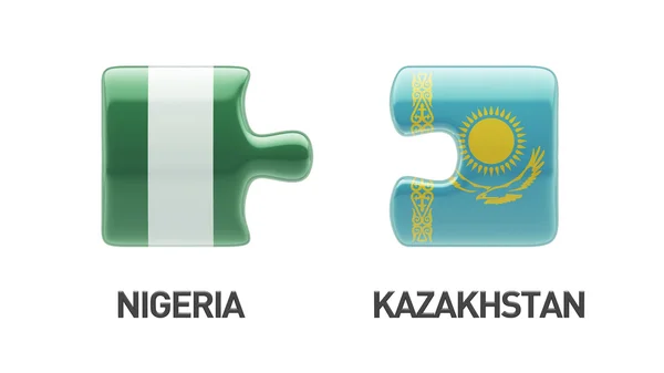 Kazachstan Nigeria puzzel Concept — Stockfoto