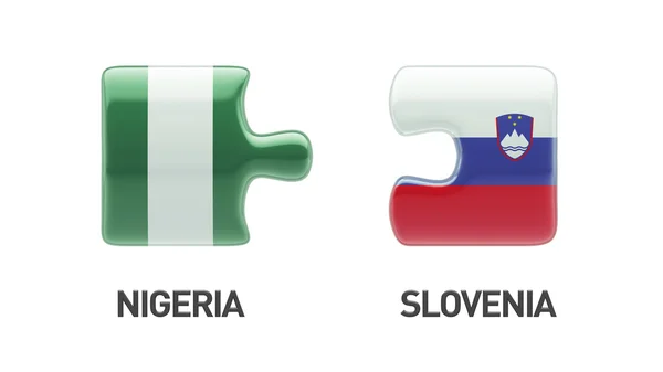 Slowenien Nigeria Puzzle-Konzept — Stockfoto