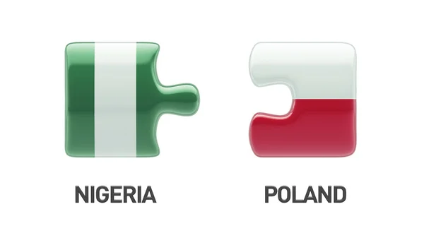 Polonia Nigeria Puzzle Concept — Foto Stock