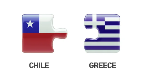 Chile Grecia Puzzle Concepto — Foto de Stock