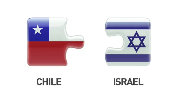 Cile Israele Puzzle Concept — Foto Stock