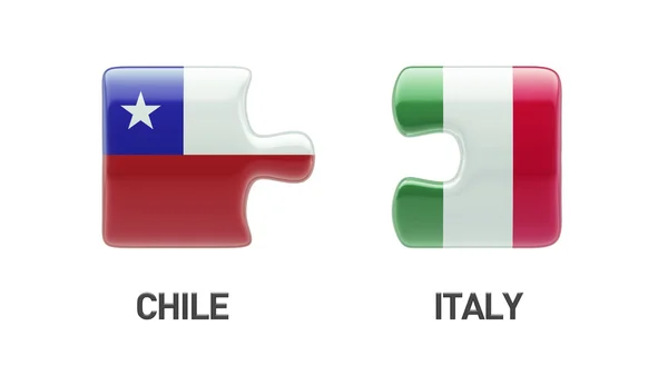 Chile Italien Puzzle-Konzept — Stockfoto