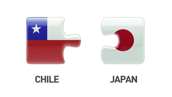 Chile Japan pussel koncept — Stockfoto