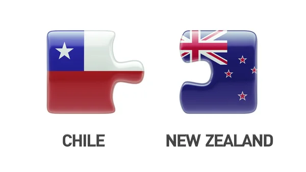 Chile Nový Zéland logická koncepce — Stock fotografie