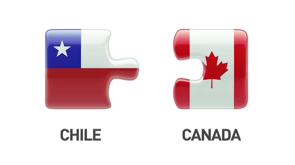 Canadá Chile Puzzle Concept — Fotografia de Stock