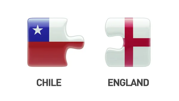 Inglaterra Chile Puzzle Concepto — Foto de Stock