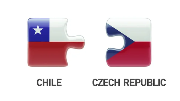 Czeska Republika Chile logiczne pojęcia — Zdjęcie stockowe