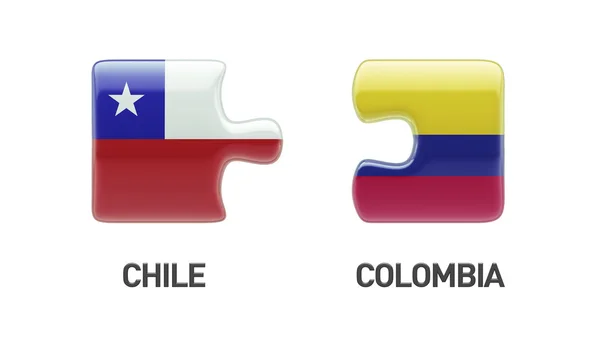 Colômbia Chile Puzzle Concept — Fotografia de Stock