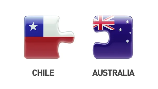澳大利亚智利拼图概念 — 图库照片