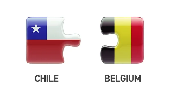 Belgie Chile logická koncepce — Stock fotografie