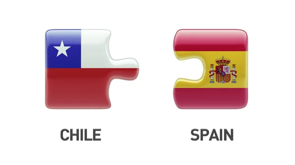 Spain Chile  Puzzle Concept — Stock Photo, Image