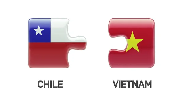 Vietnam Cile Puzzle Concept — Foto Stock