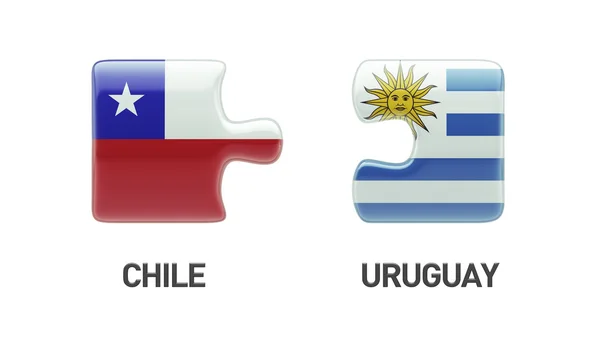 Uruguay Chili puzzel Concept — Stockfoto