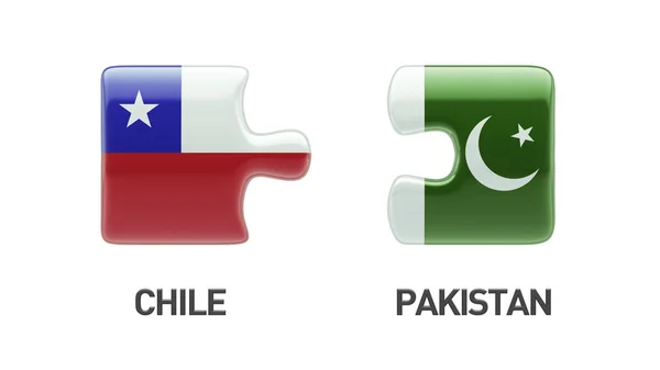 Pakistan Chile logiczne pojęcia — Zdjęcie stockowe