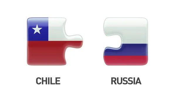 Russia Cile Puzzle Concept — Foto Stock